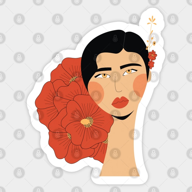 Hibiscus Beauty Sticker by damppstudio